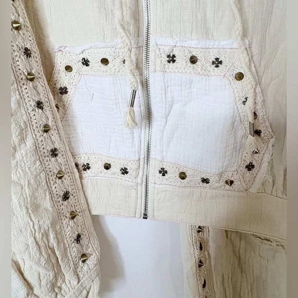 POL Cream Hooded Set with Stud Details - Picture 3 of 12